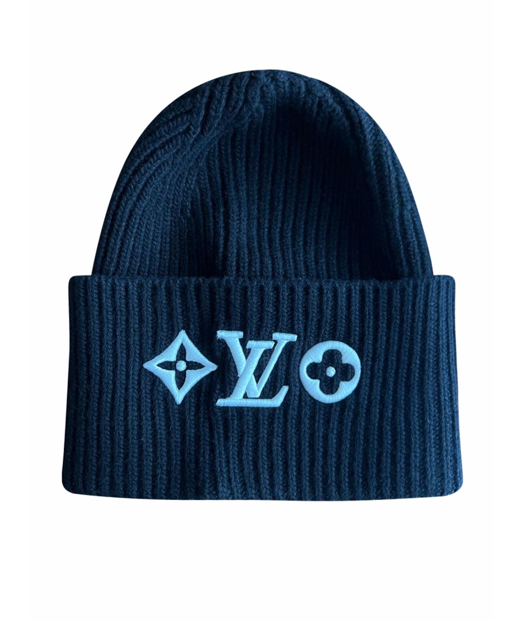 LOUIS VUITTON Черная шерстяная шапка, фото 1