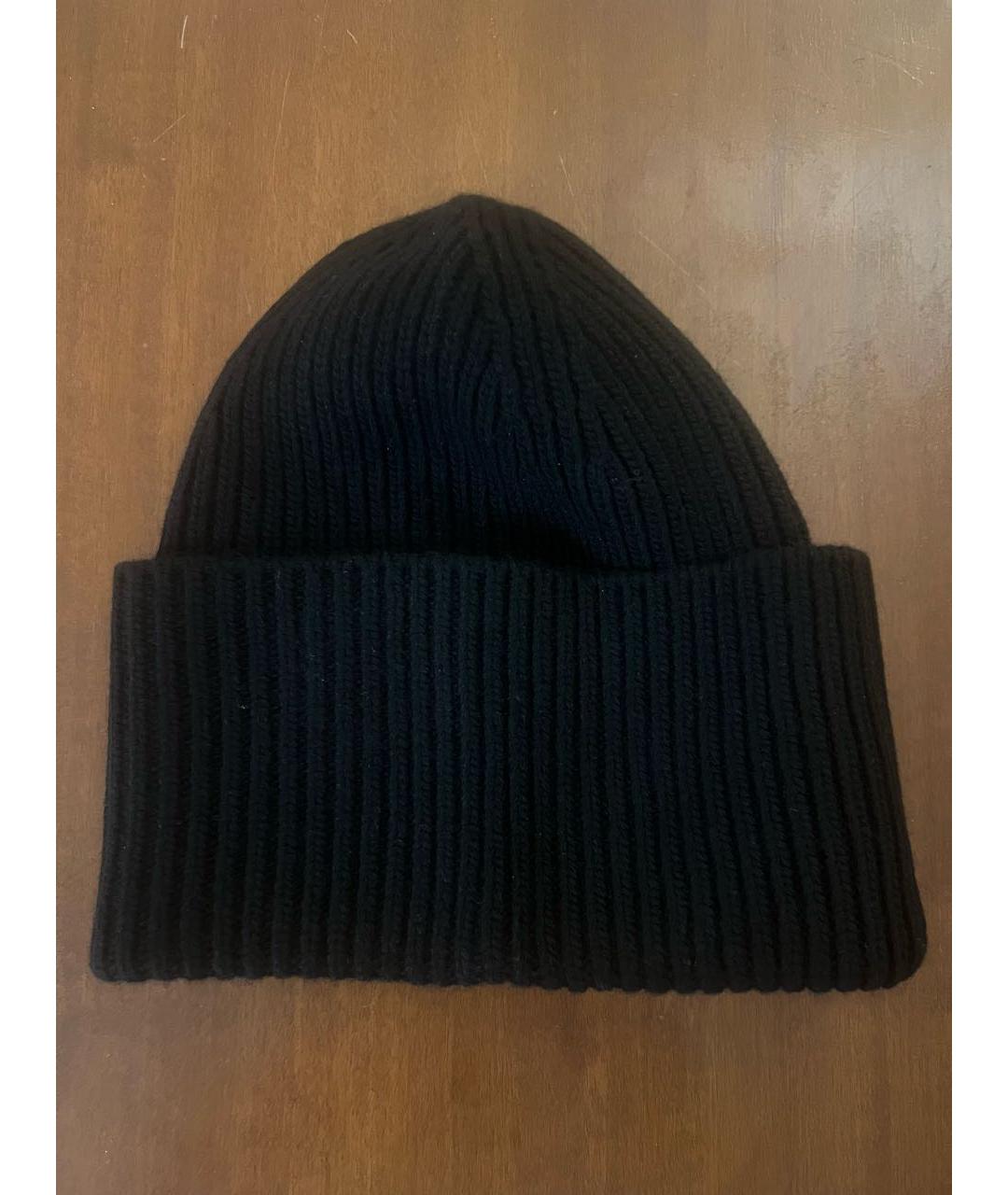 LOUIS VUITTON Черная шерстяная шапка, фото 2