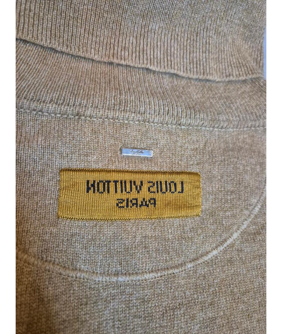 LOUIS VUITTON Бежевая кашемировая водолазка, фото 3