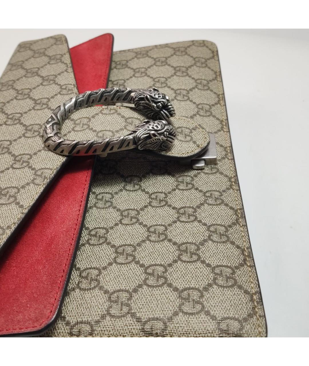 GUCCI Бежевая кожаная сумка через плечо, фото 8