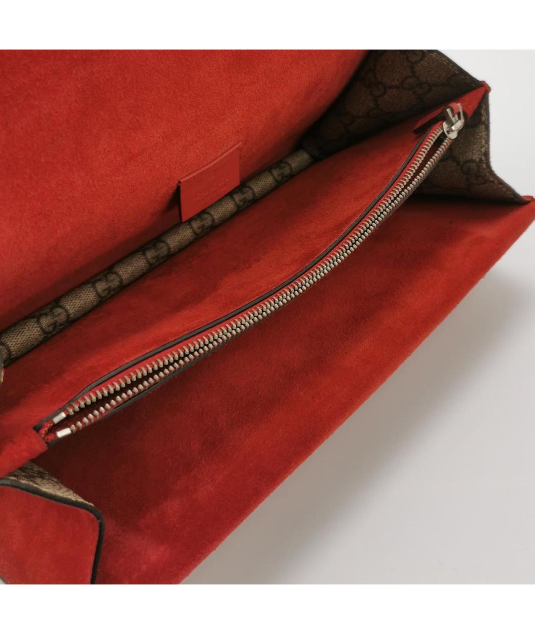 GUCCI Бежевая кожаная сумка через плечо, фото 6