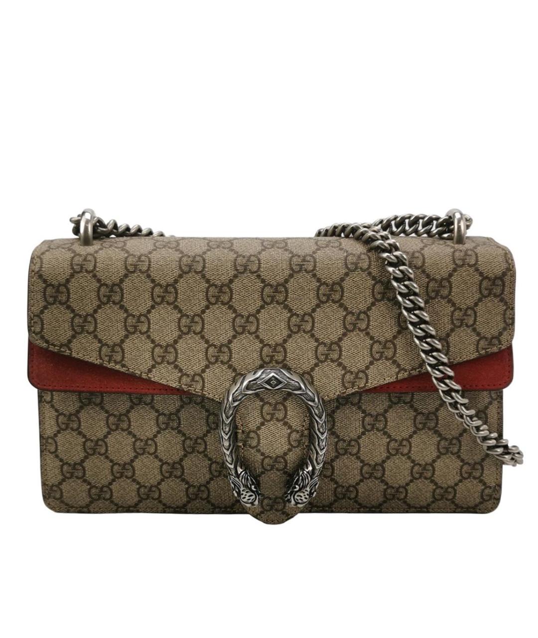 GUCCI Бежевая кожаная сумка через плечо, фото 1