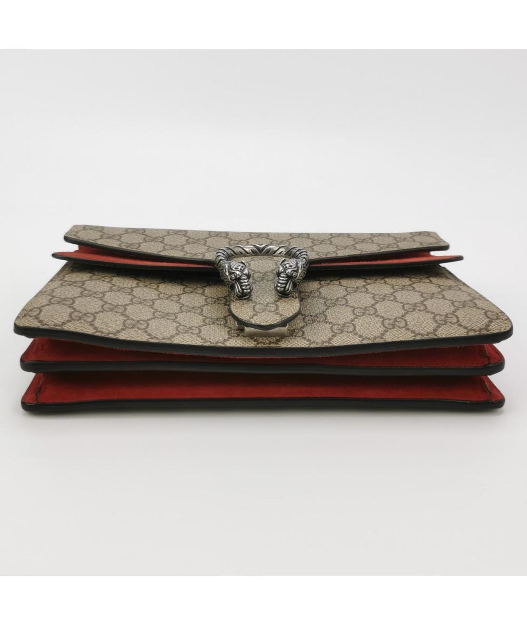 GUCCI Бежевая кожаная сумка через плечо, фото 5