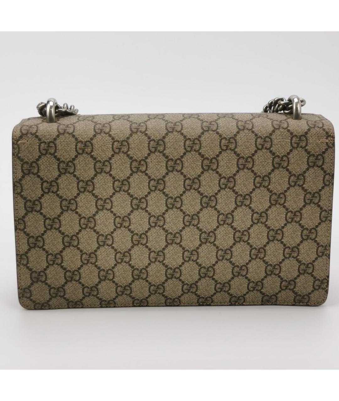 GUCCI Бежевая кожаная сумка через плечо, фото 4