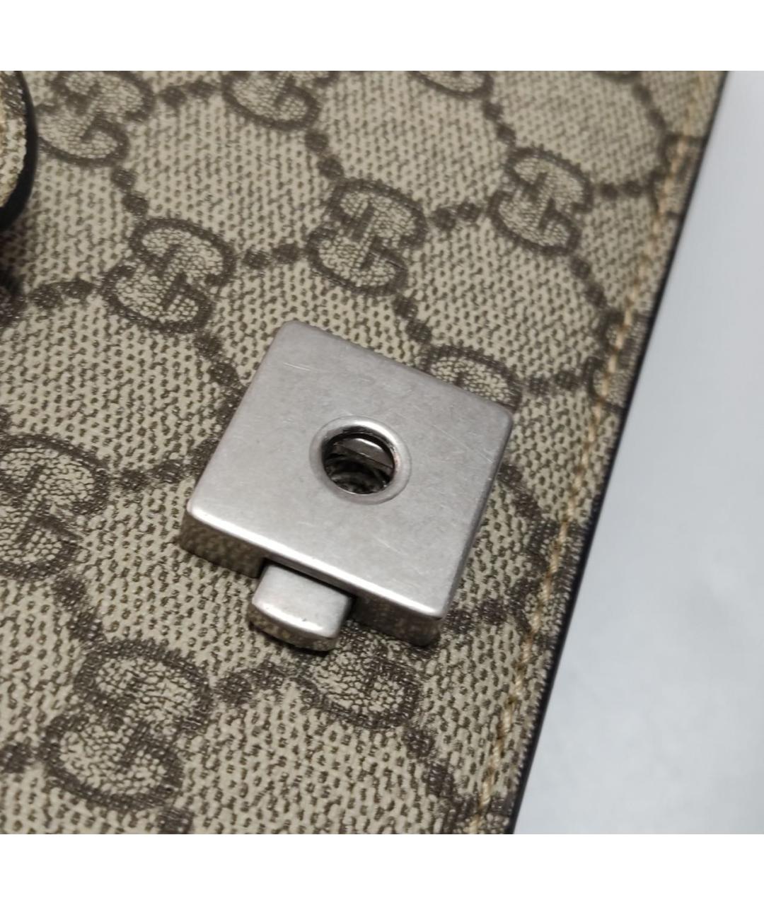 GUCCI Бежевая кожаная сумка через плечо, фото 7