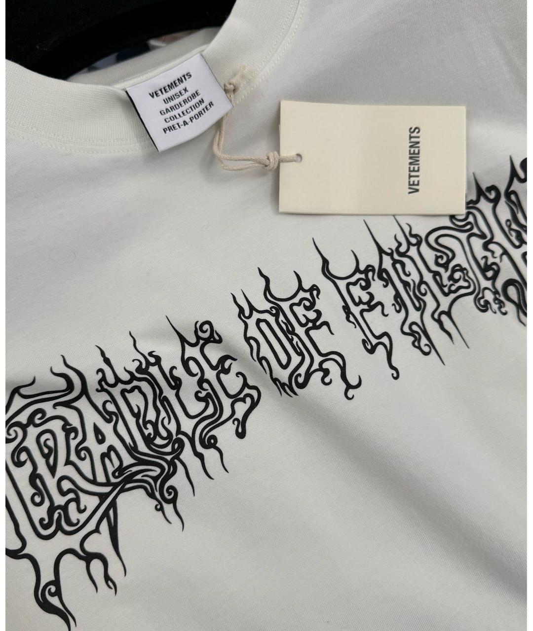 VETEMENTS Бежевая хлопковая футболка, фото 3