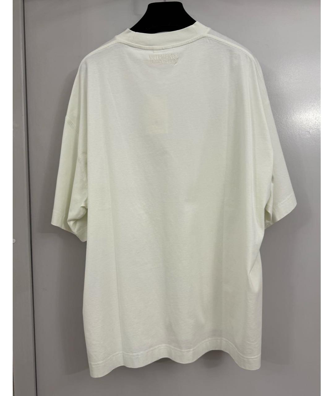 VETEMENTS Бежевая хлопковая футболка, фото 2