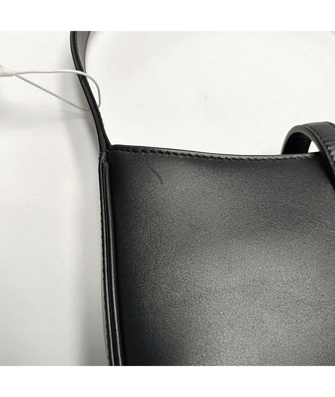 SAINT LAURENT Черная кожаная сумка через плечо, фото 8