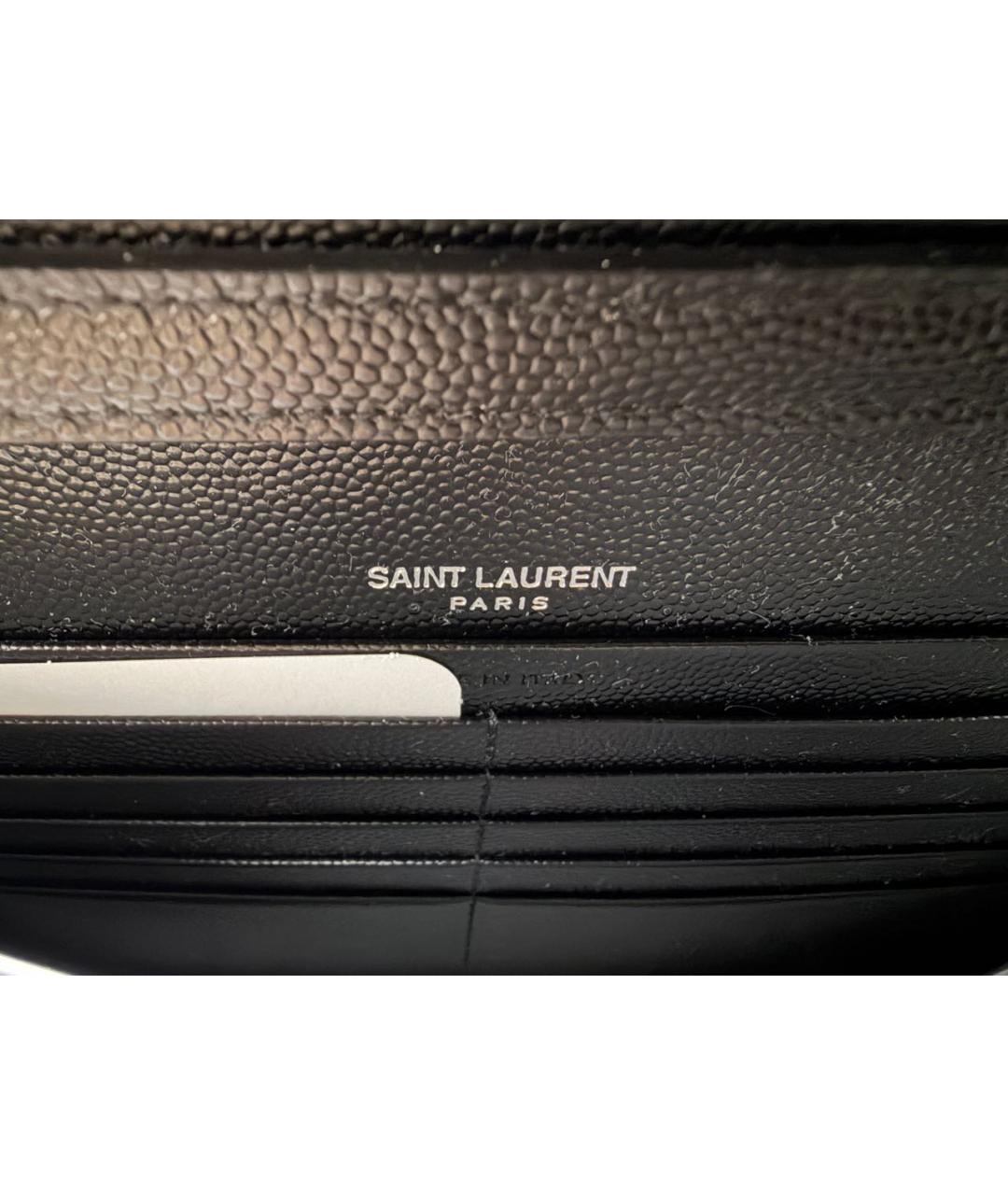 SAINT LAURENT Черная кожаная сумка через плечо, фото 5