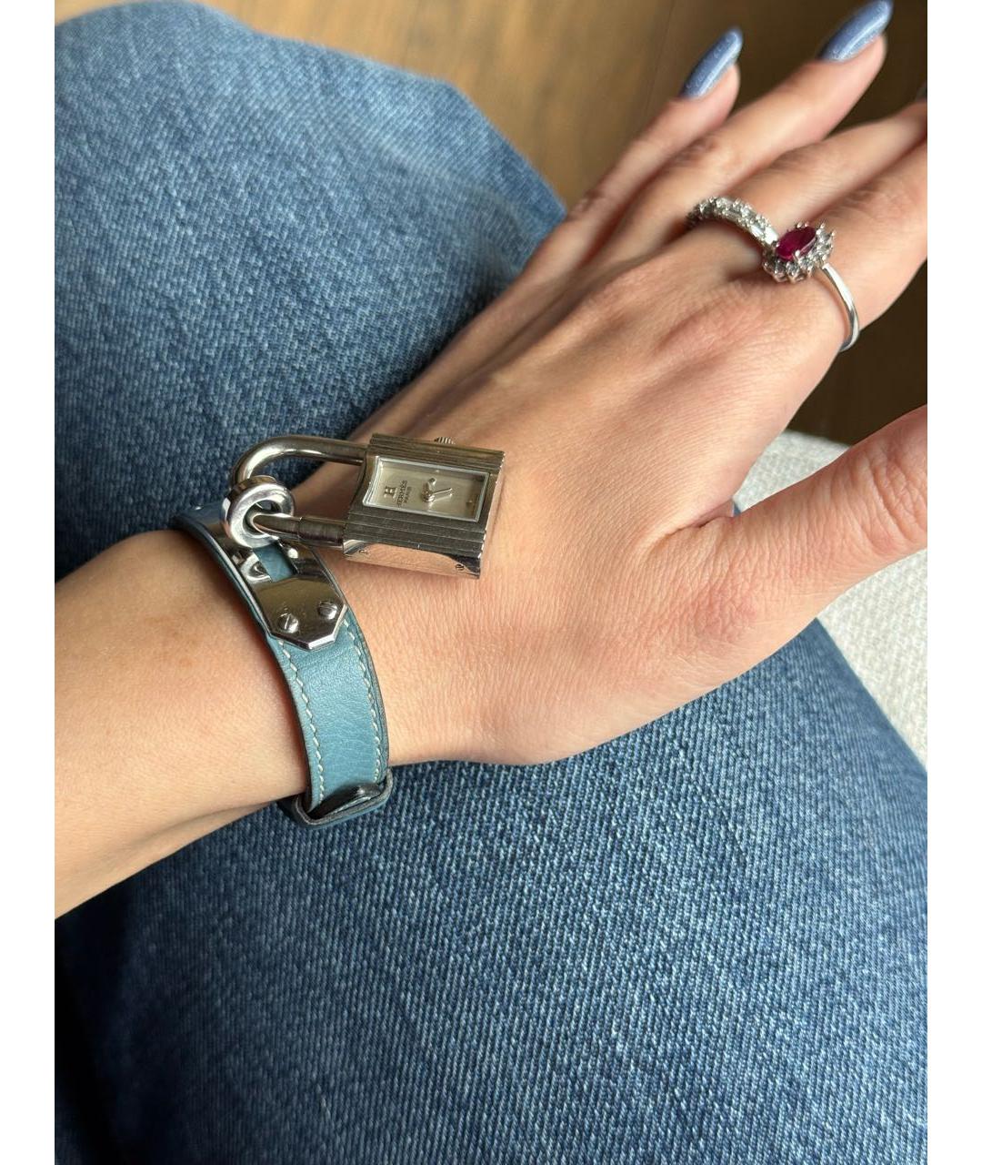 HERMES Серебряные часы, фото 6