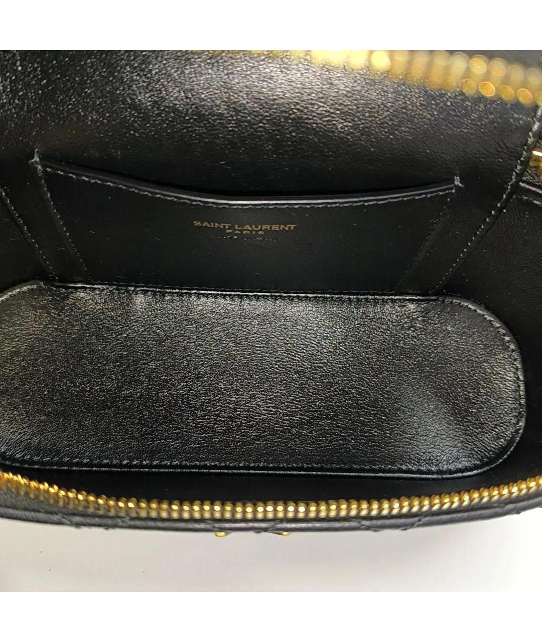 SAINT LAURENT Черная кожаная сумка через плечо, фото 6