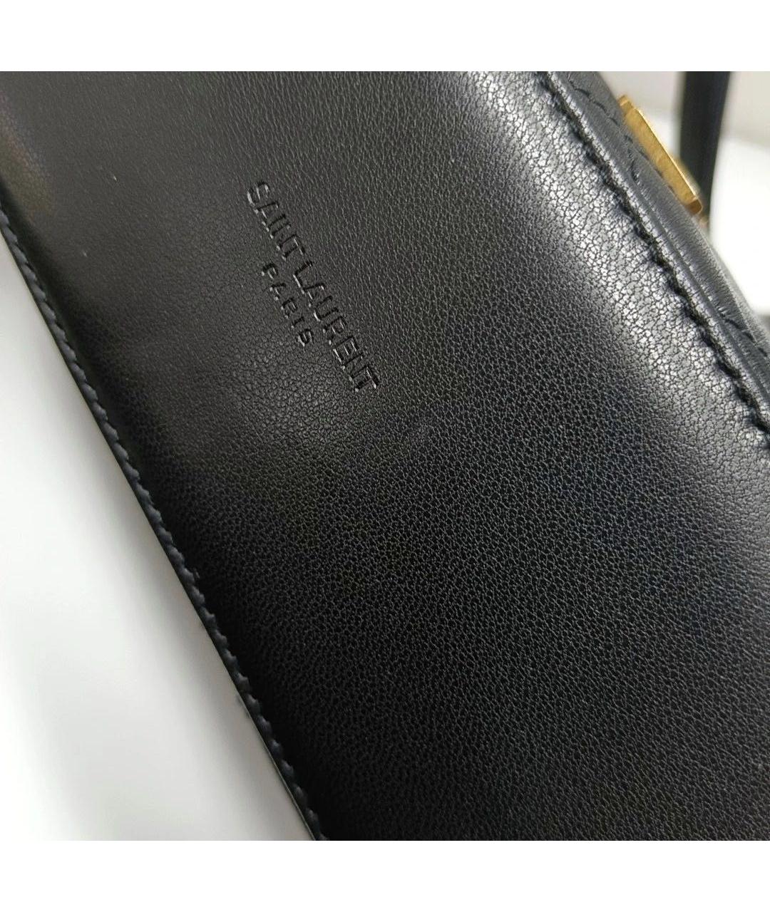 SAINT LAURENT Черная кожаная сумка через плечо, фото 7