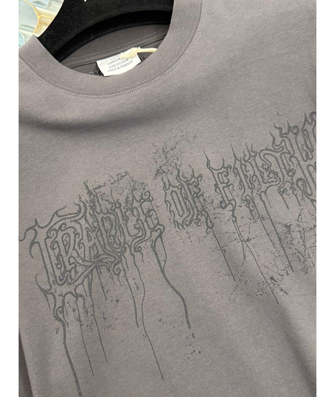 VETEMENTS Антрацитовая хлопковая футболка, фото 3