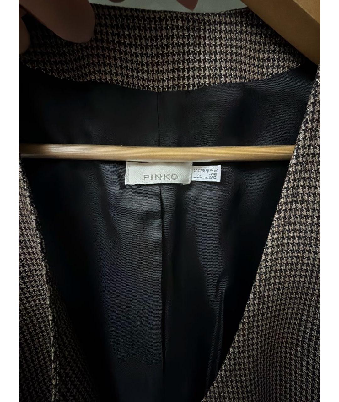 PINKO Коричневый шерстяной жилет, фото 3