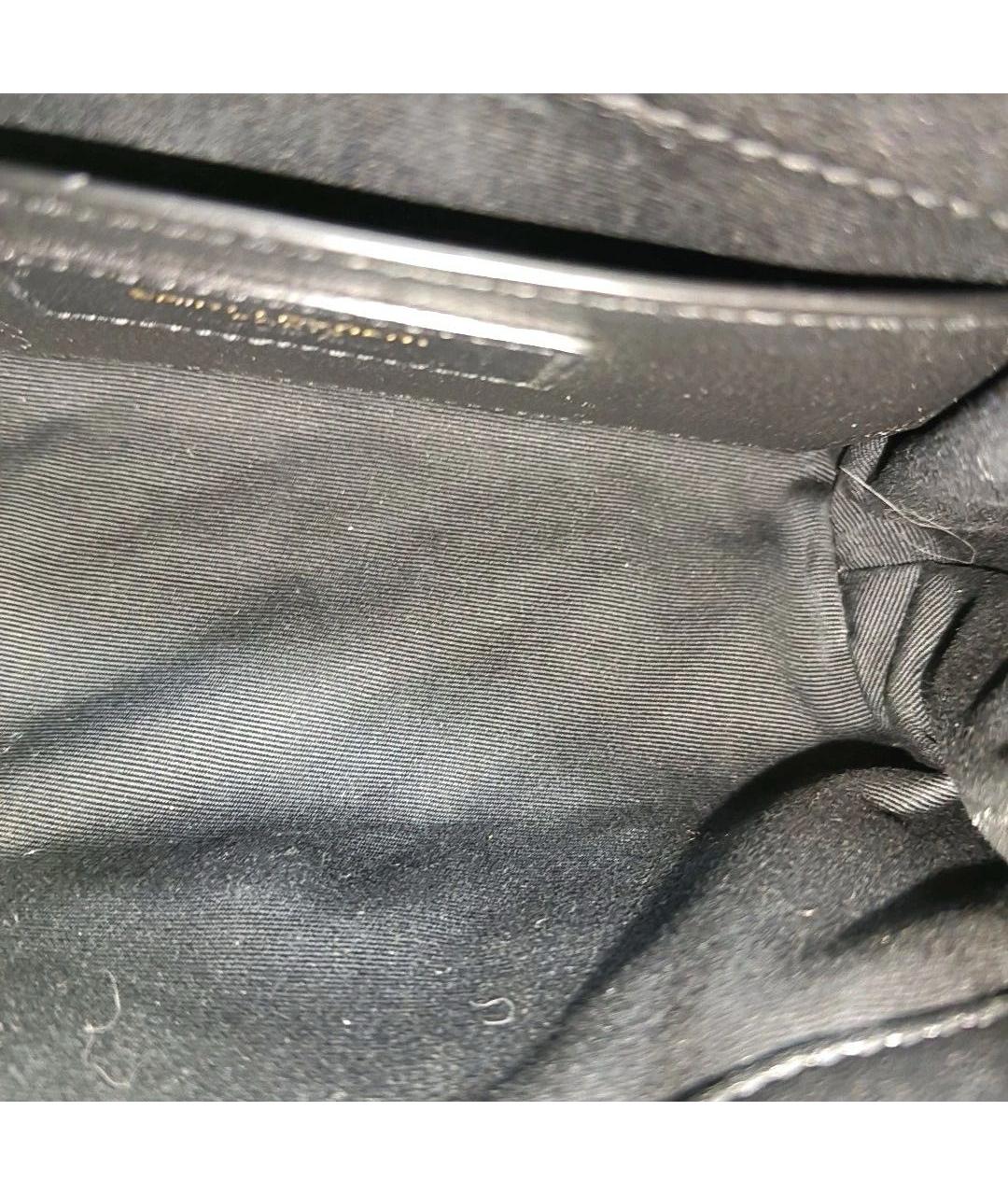 SAINT LAURENT Черная кожаная сумка через плечо, фото 8