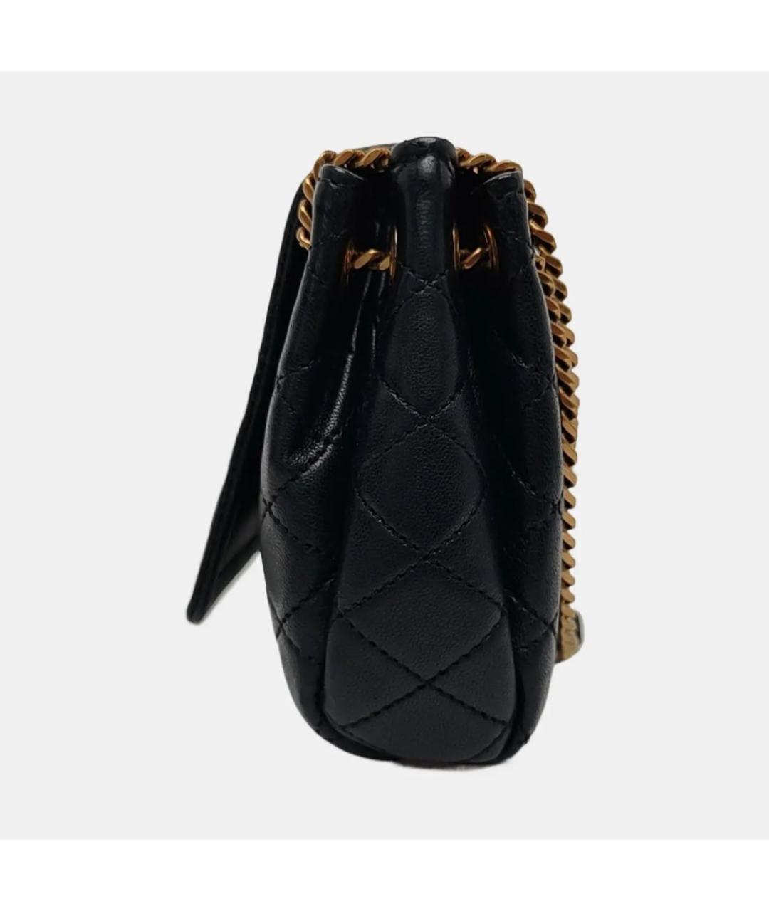 SAINT LAURENT Черная кожаная сумка через плечо, фото 2