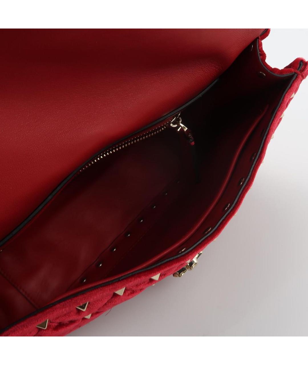 VALENTINO Красная бархатная сумка через плечо, фото 6