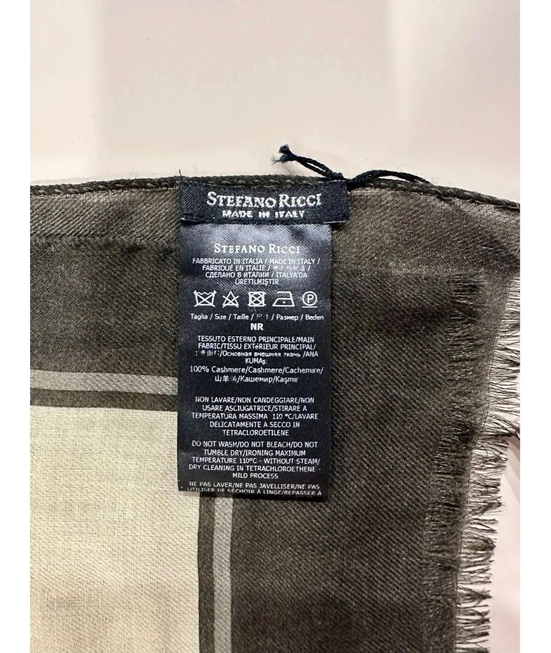 STEFANO RICCI Бежевый кашемировый шарф, фото 3