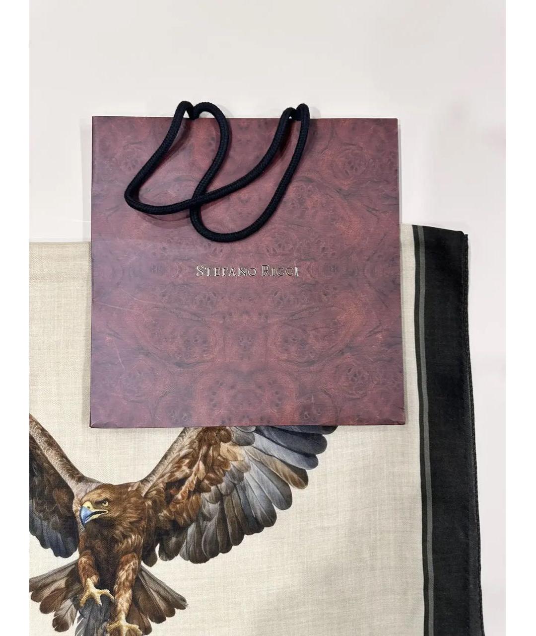 STEFANO RICCI Бежевый кашемировый шарф, фото 4