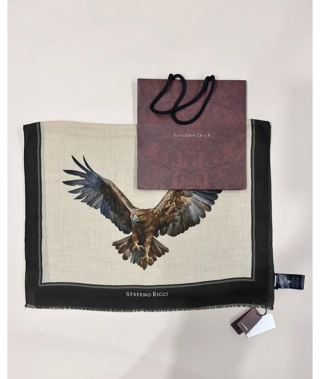 STEFANO RICCI Бежевый кашемировый шарф, фото 2