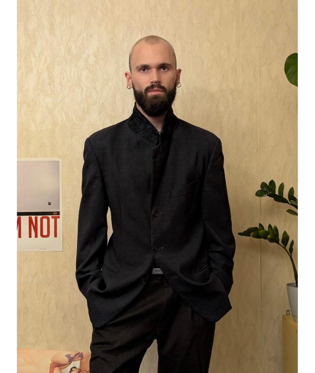 EMPORIO ARMANI Серый шерстяной пиджак, фото 8