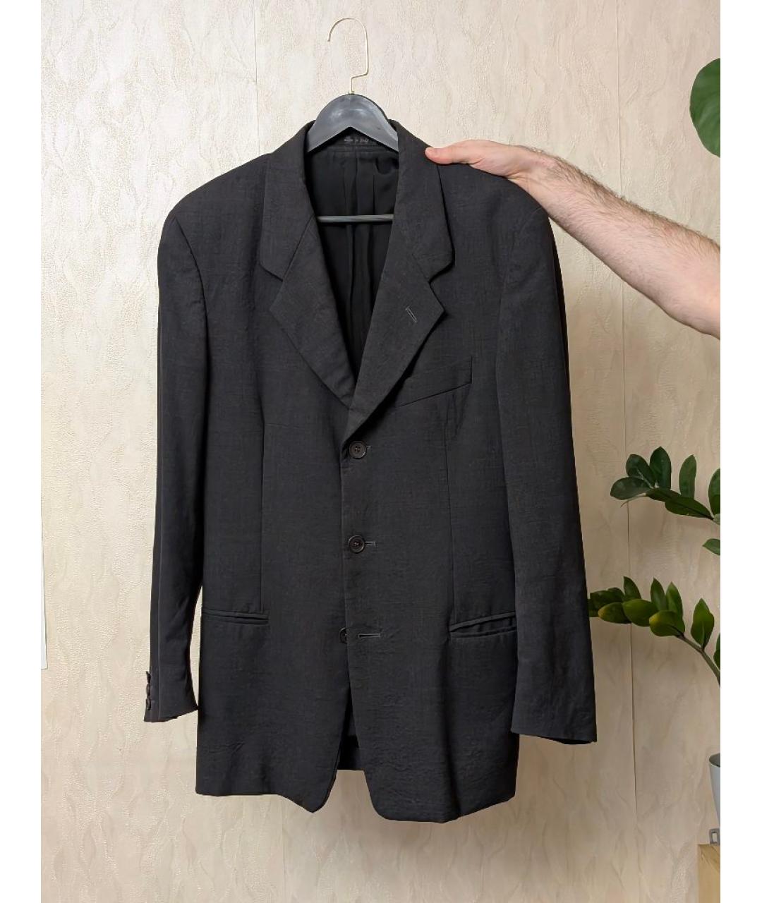 EMPORIO ARMANI Серый шерстяной пиджак, фото 9