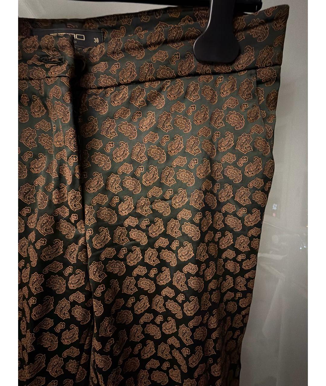 ETRO Зеленые вискозные прямые брюки, фото 4