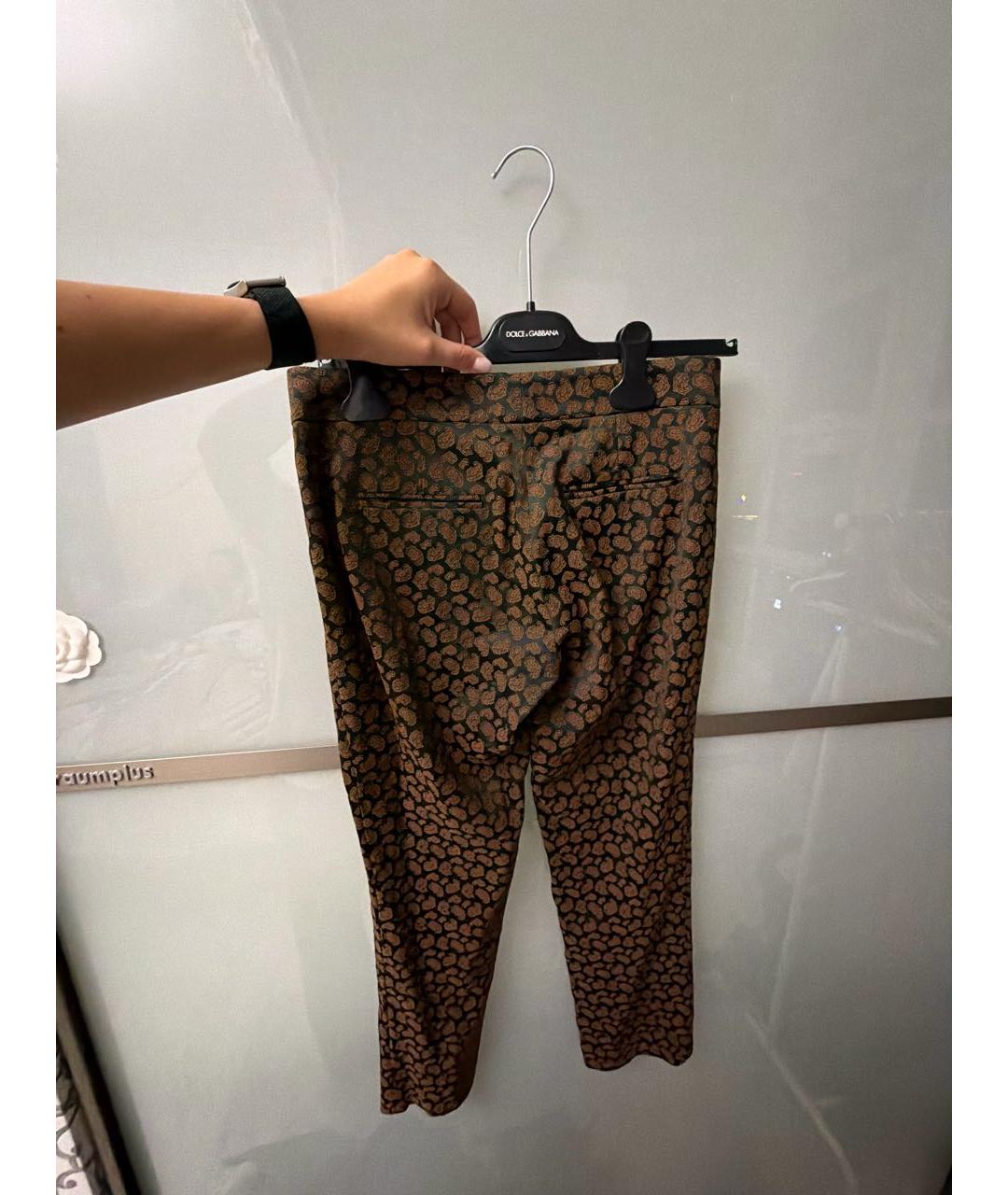 ETRO Зеленые вискозные прямые брюки, фото 2