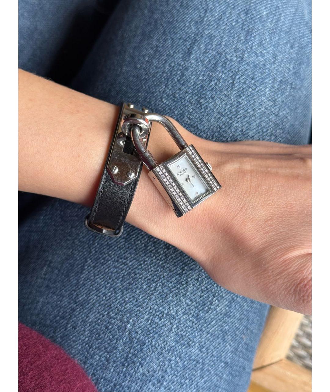 HERMES Черные часы, фото 8