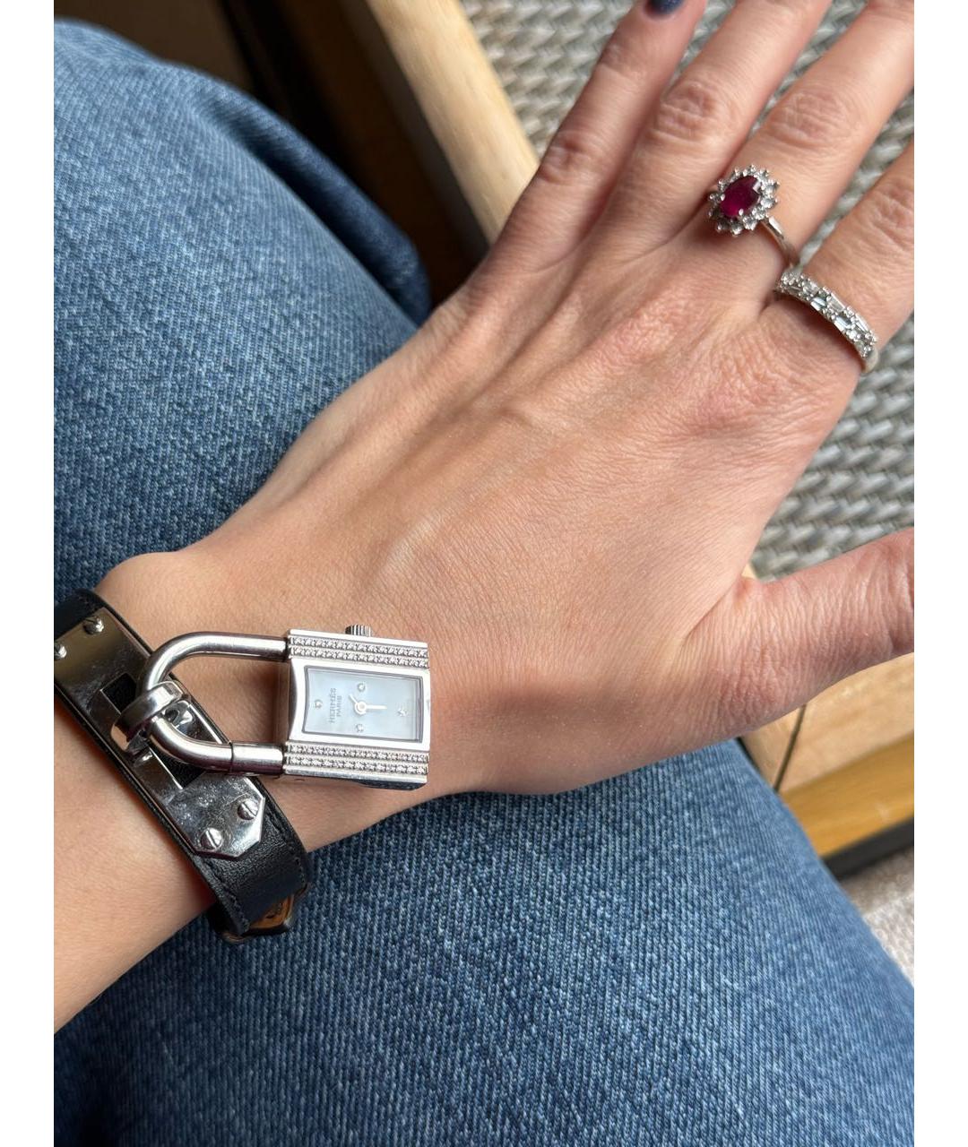 HERMES Черные часы, фото 7