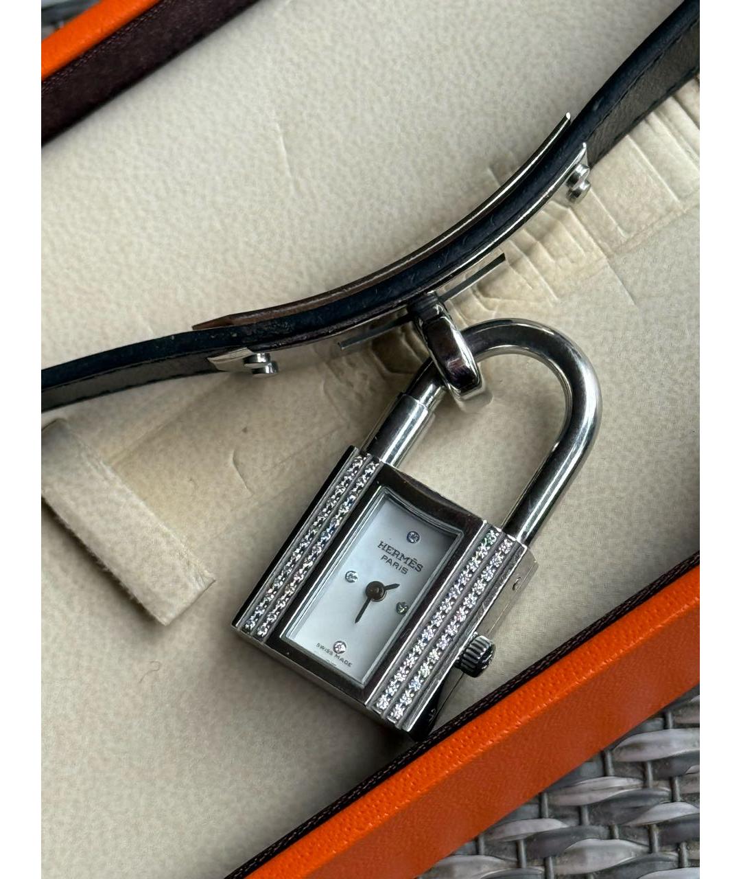 HERMES Черные часы, фото 6