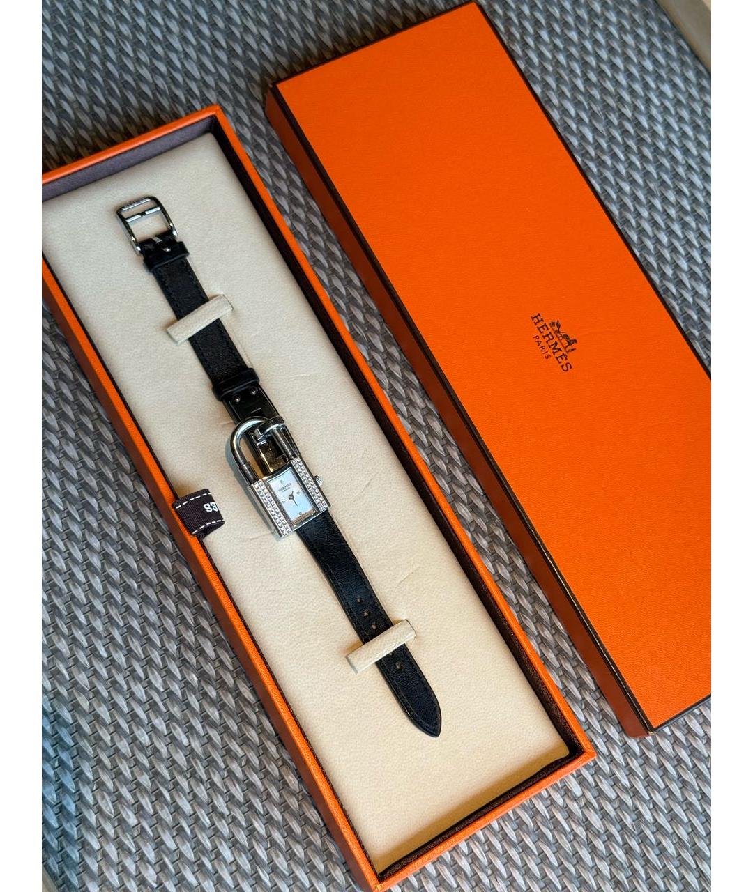 HERMES Черные часы, фото 5