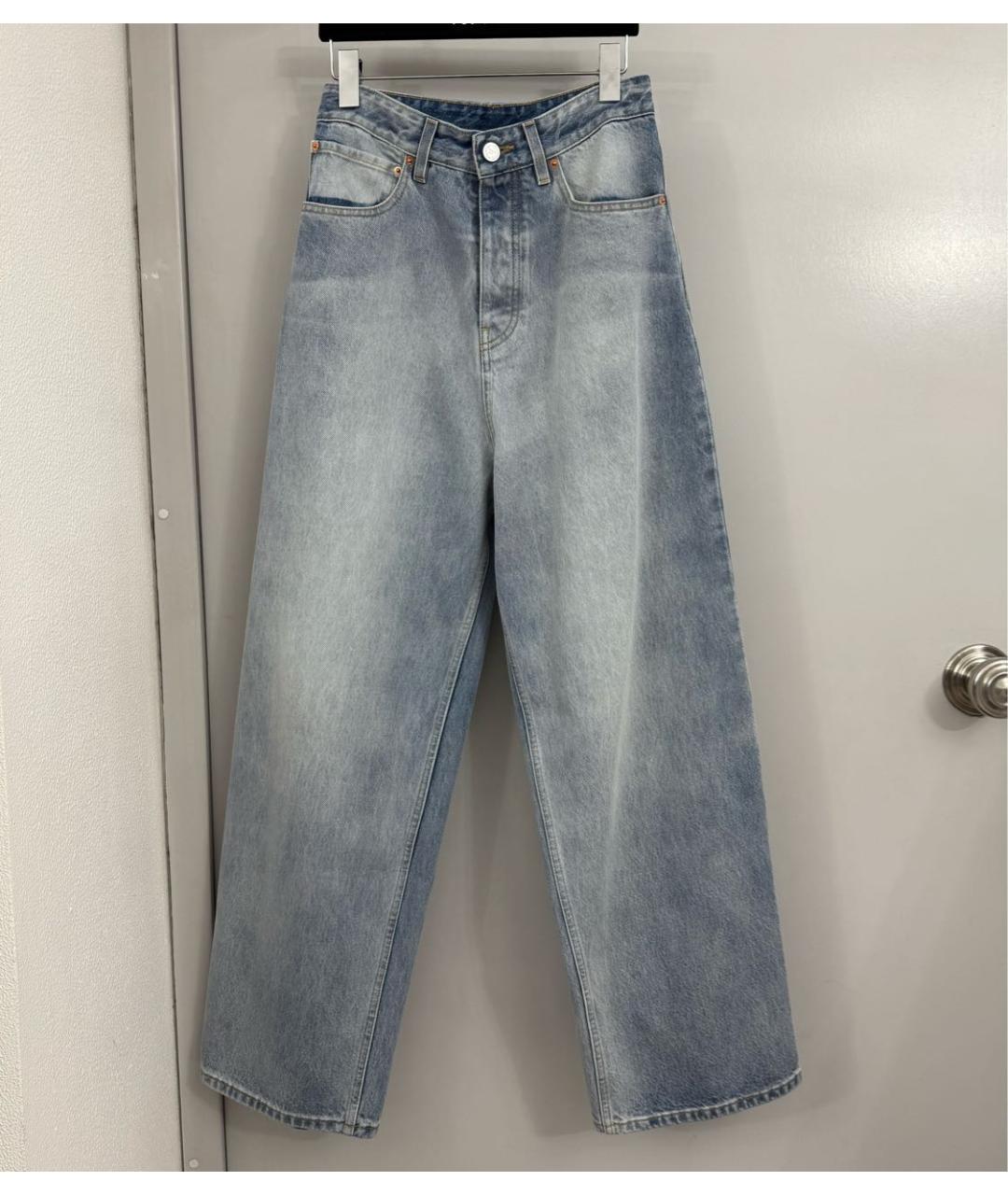 VETEMENTS Голубые хлопковые прямые джинсы, фото 5