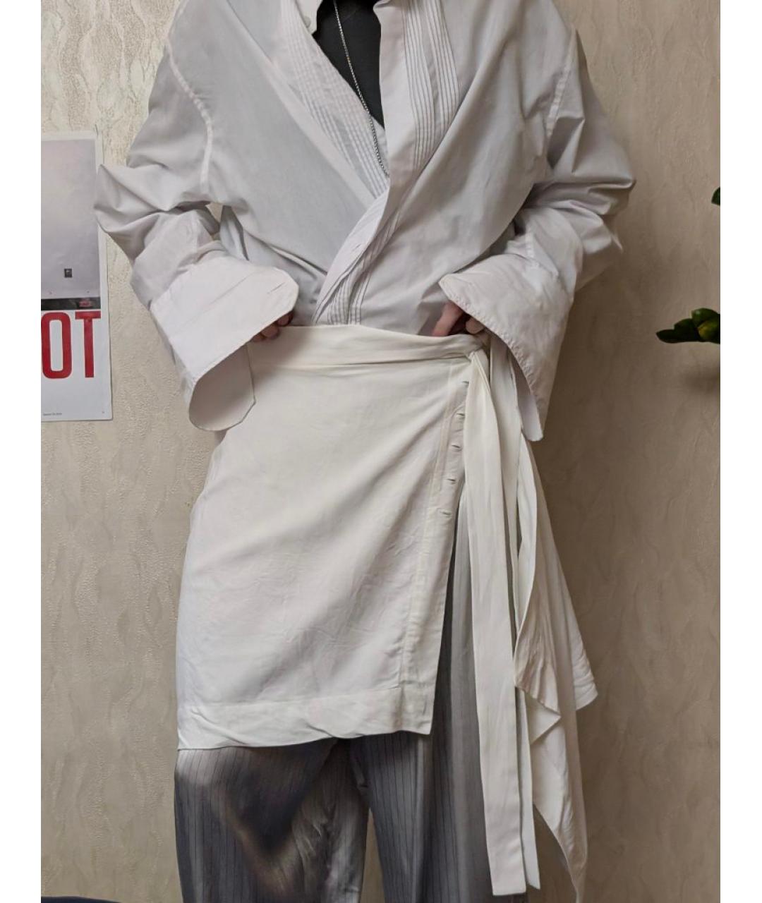 RICK OWENS Белая вискозная юбка мини, фото 6