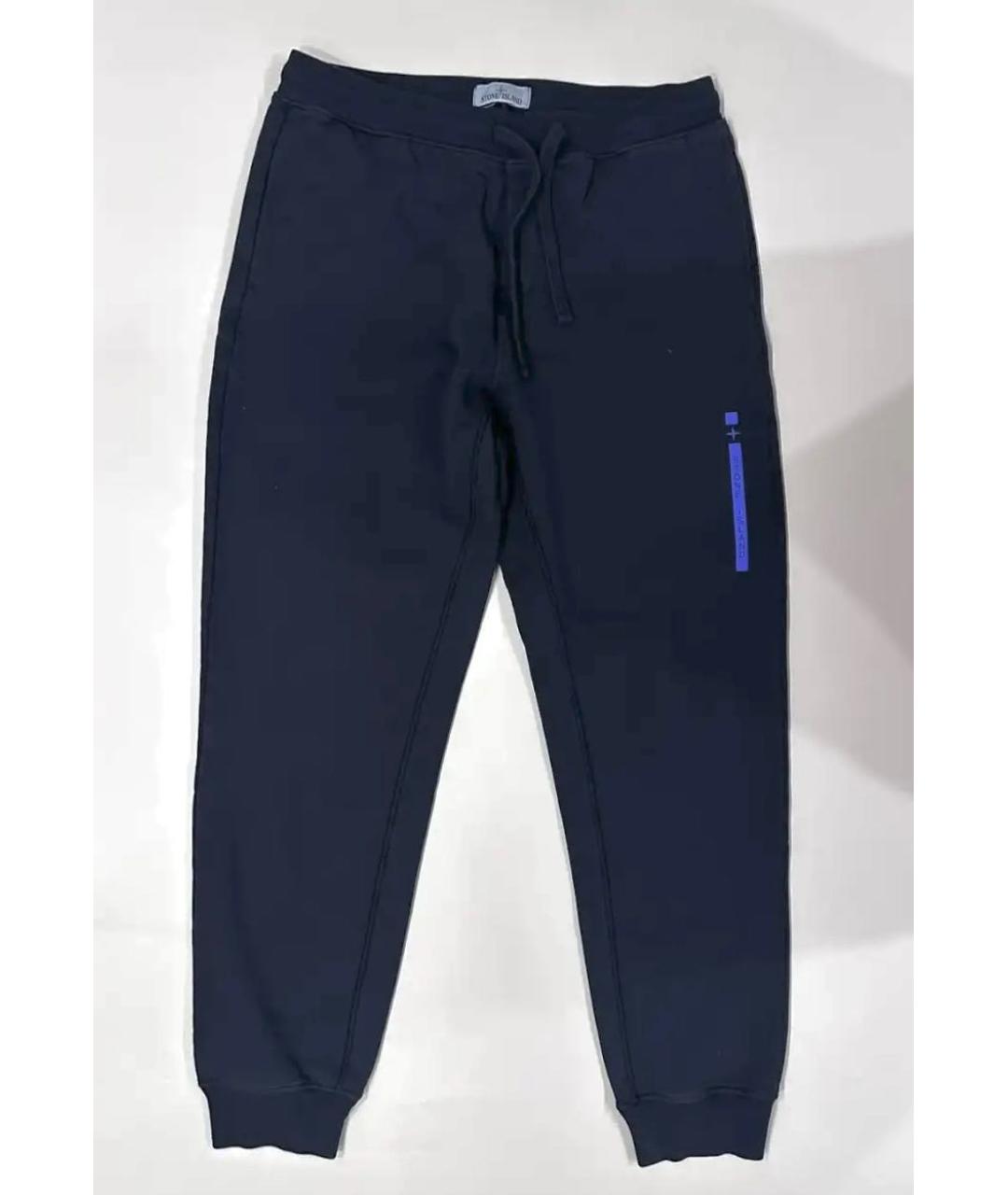 STONE ISLAND Черные хлопковые повседневные брюки, фото 8