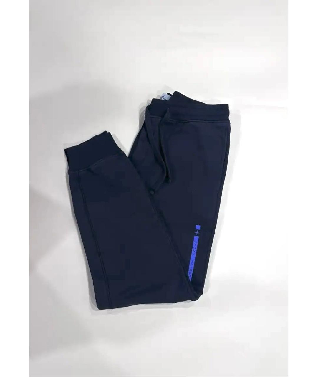 STONE ISLAND Черные хлопковые повседневные брюки, фото 3