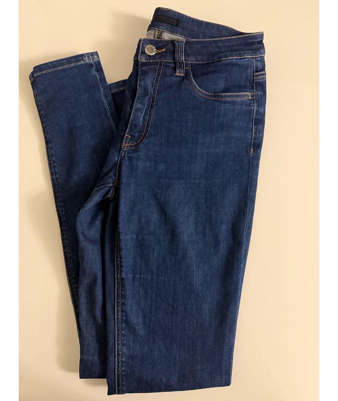 PRADA Синие хлопко-эластановые джинсы слим, фото 8