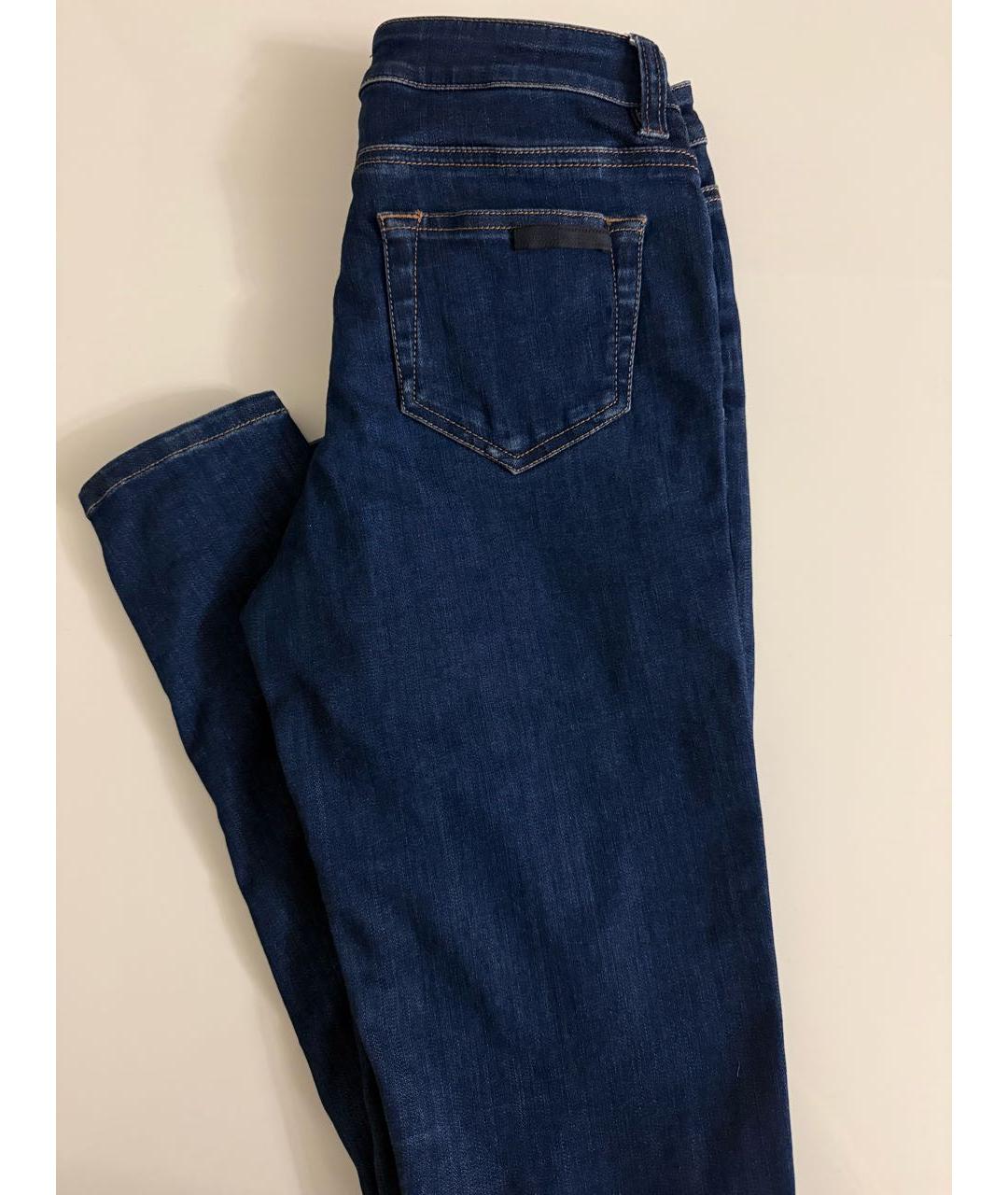 PRADA Синие хлопко-эластановые джинсы слим, фото 7
