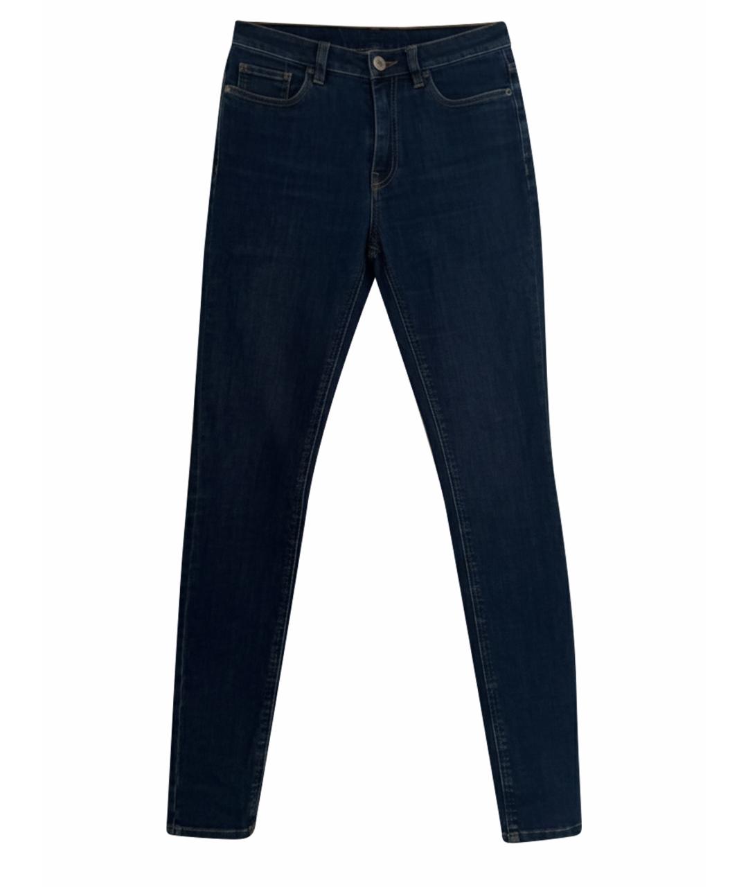 PRADA Синие хлопко-эластановые джинсы слим, фото 1