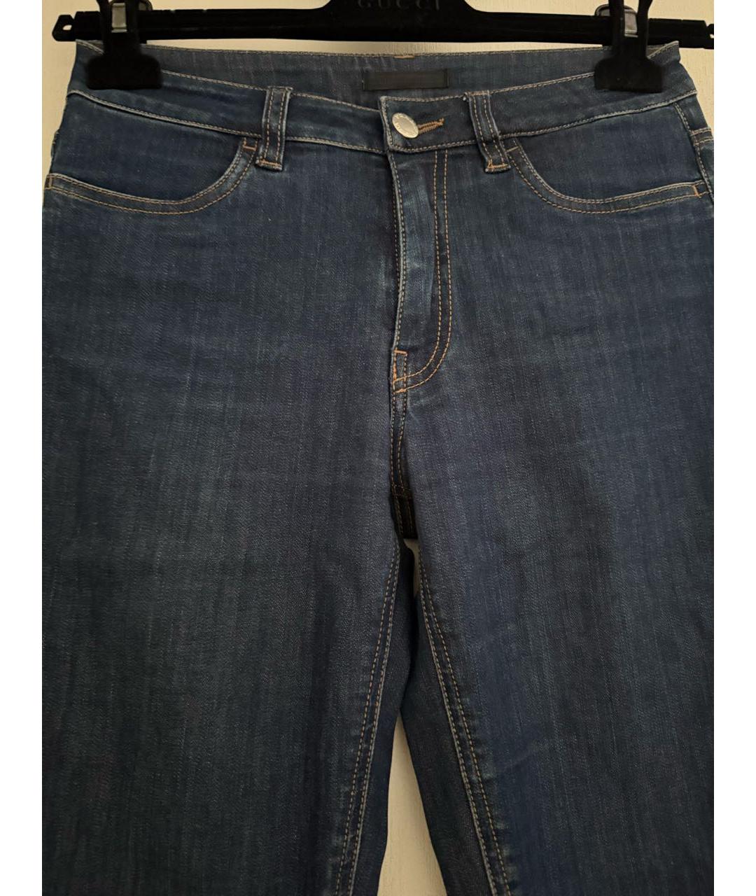 PRADA Синие хлопко-эластановые джинсы слим, фото 6