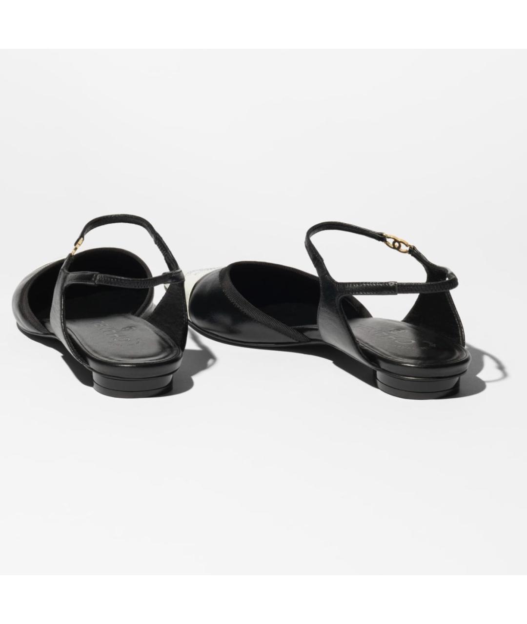 CHANEL Черные кожаные туфли, фото 2