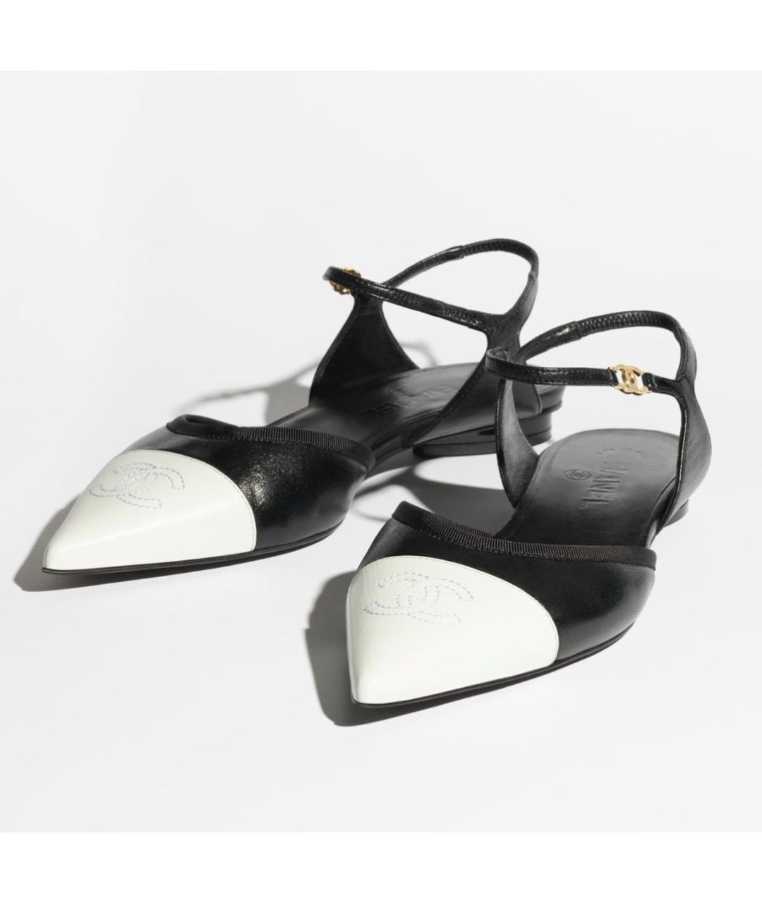 CHANEL Черные кожаные туфли, фото 3