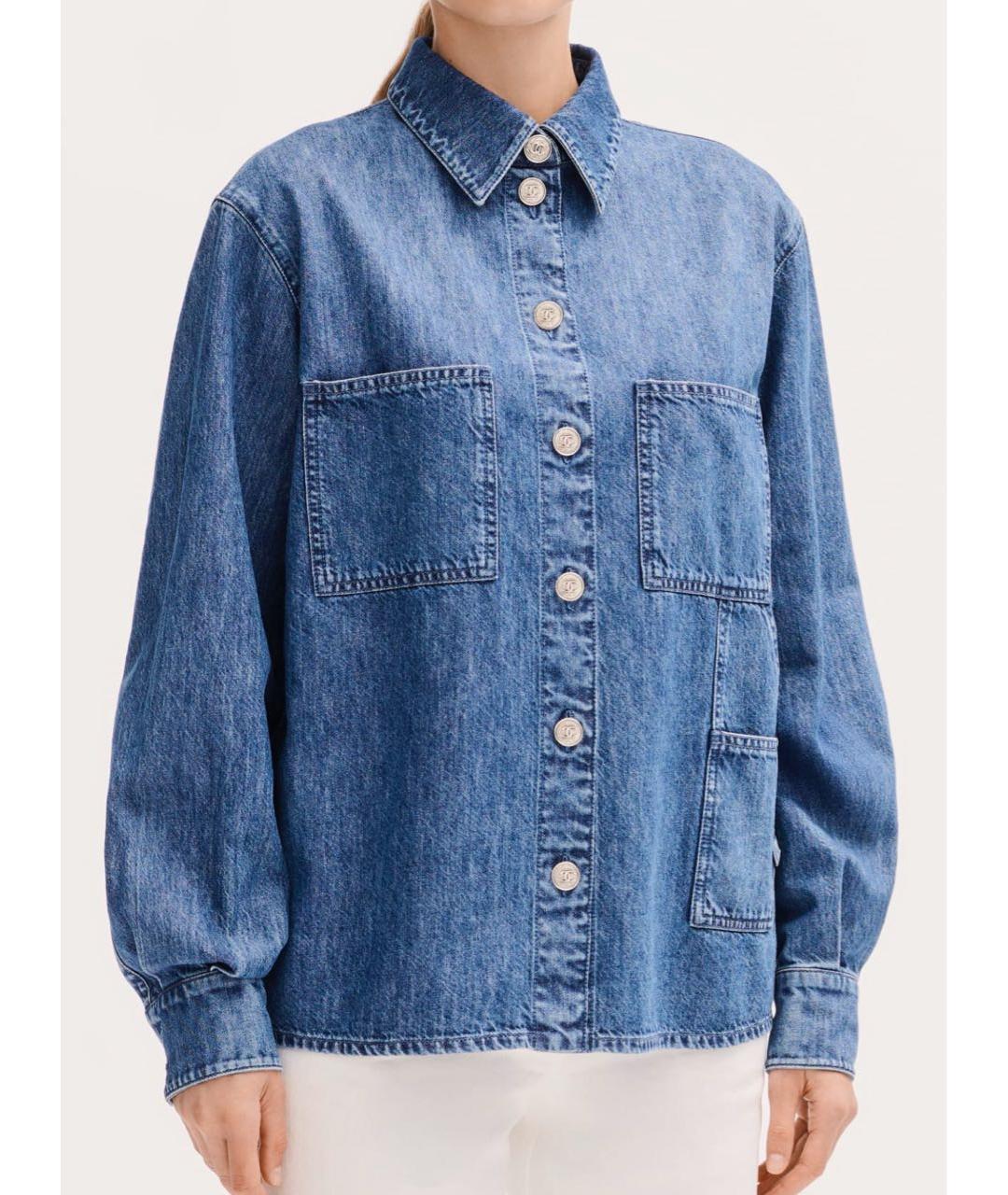 CHANEL Синяя деним куртка, фото 4