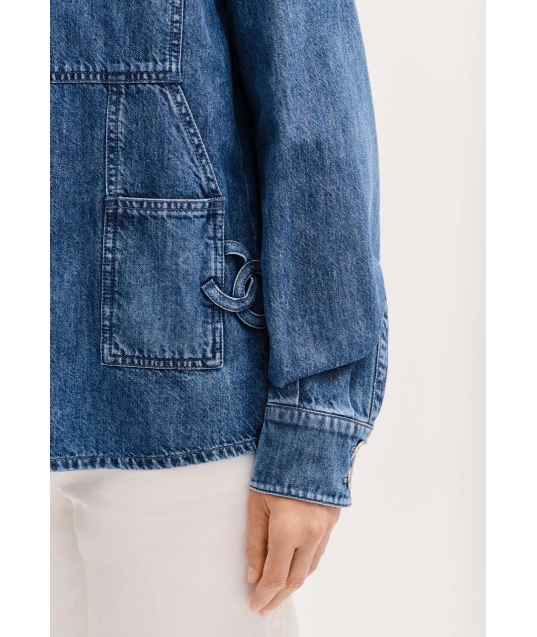 CHANEL Синяя деним куртка, фото 3