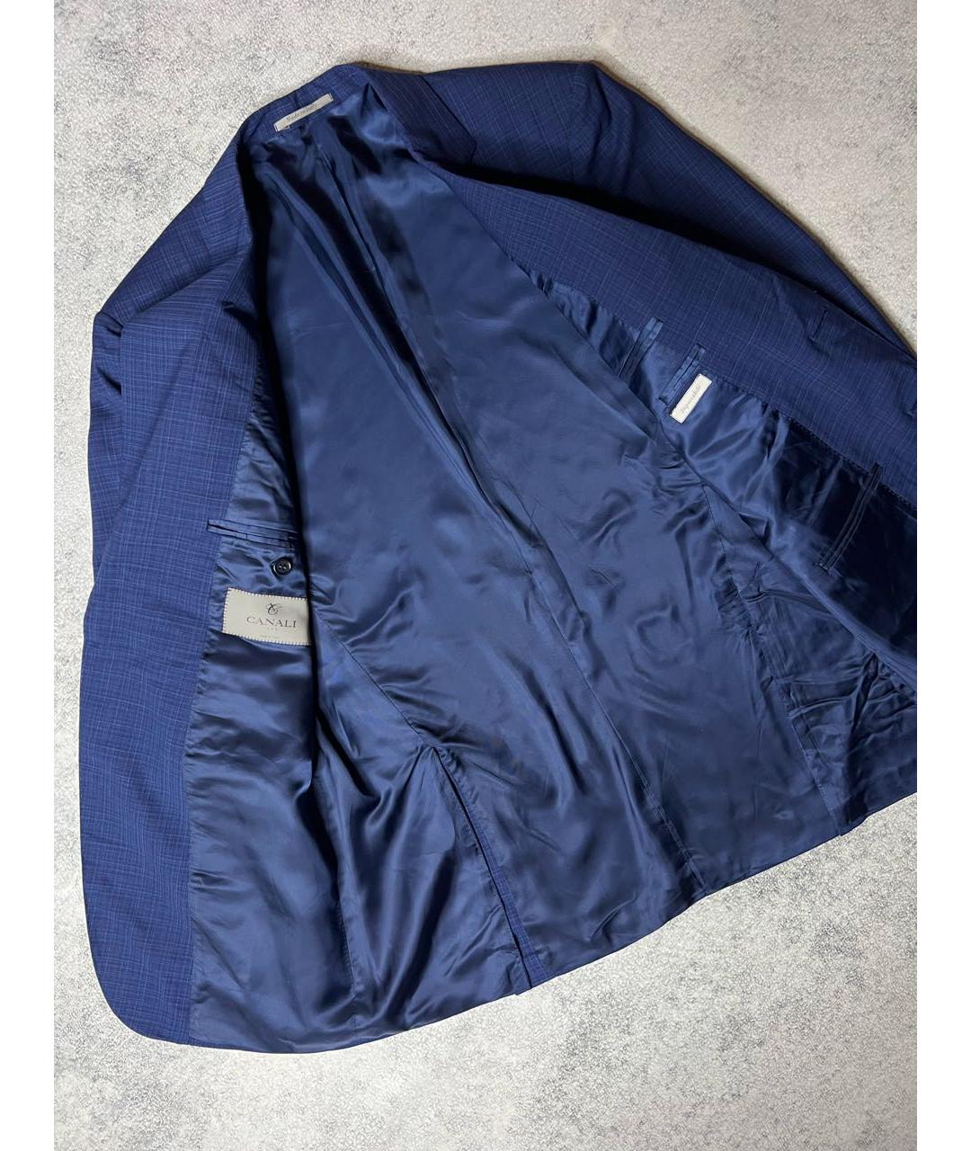 CANALI Темно-синий шерстяной пиджак, фото 7