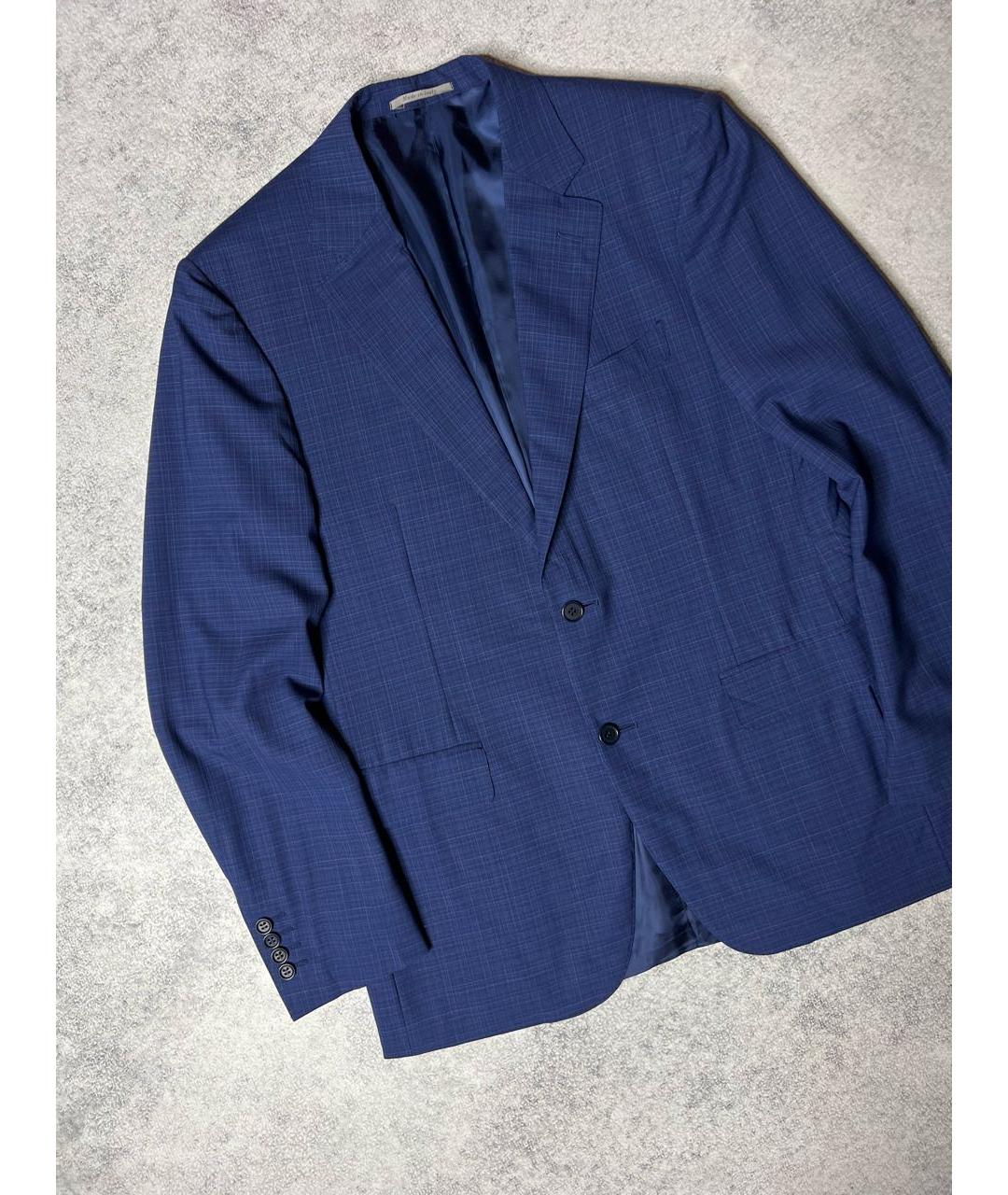 CANALI Темно-синий шерстяной пиджак, фото 4