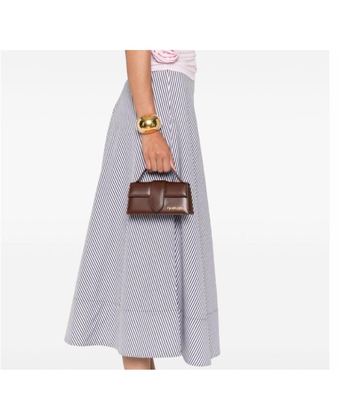 JACQUEMUS Коричневая кожаная сумка через плечо, фото 4