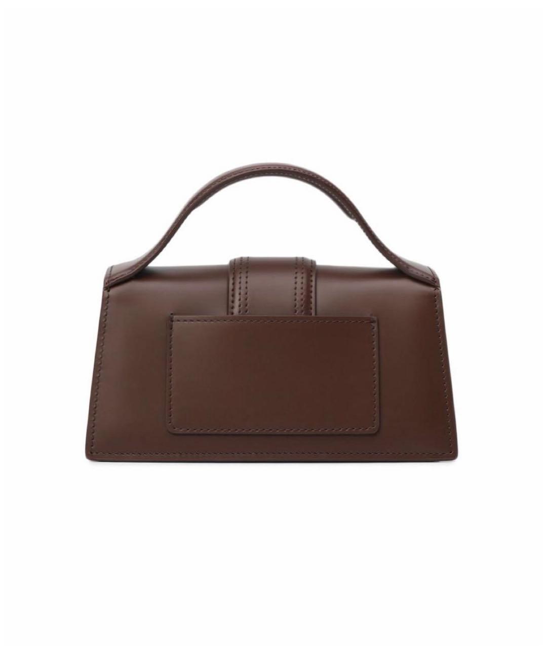 JACQUEMUS Коричневая кожаная сумка через плечо, фото 3