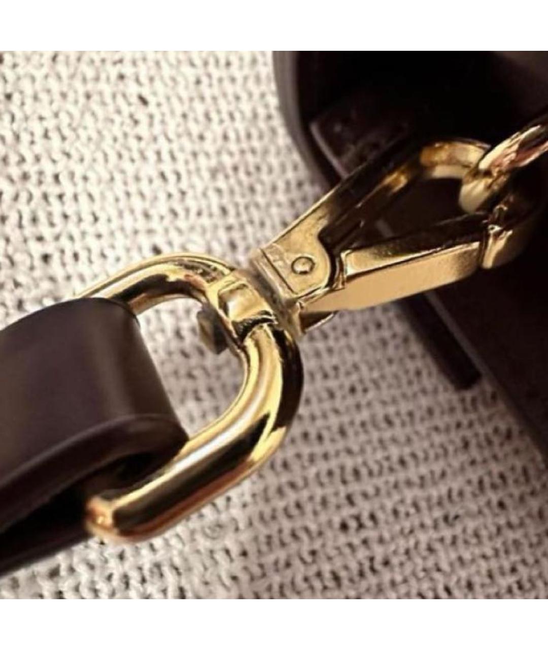 JACQUEMUS Коричневая кожаная сумка через плечо, фото 5