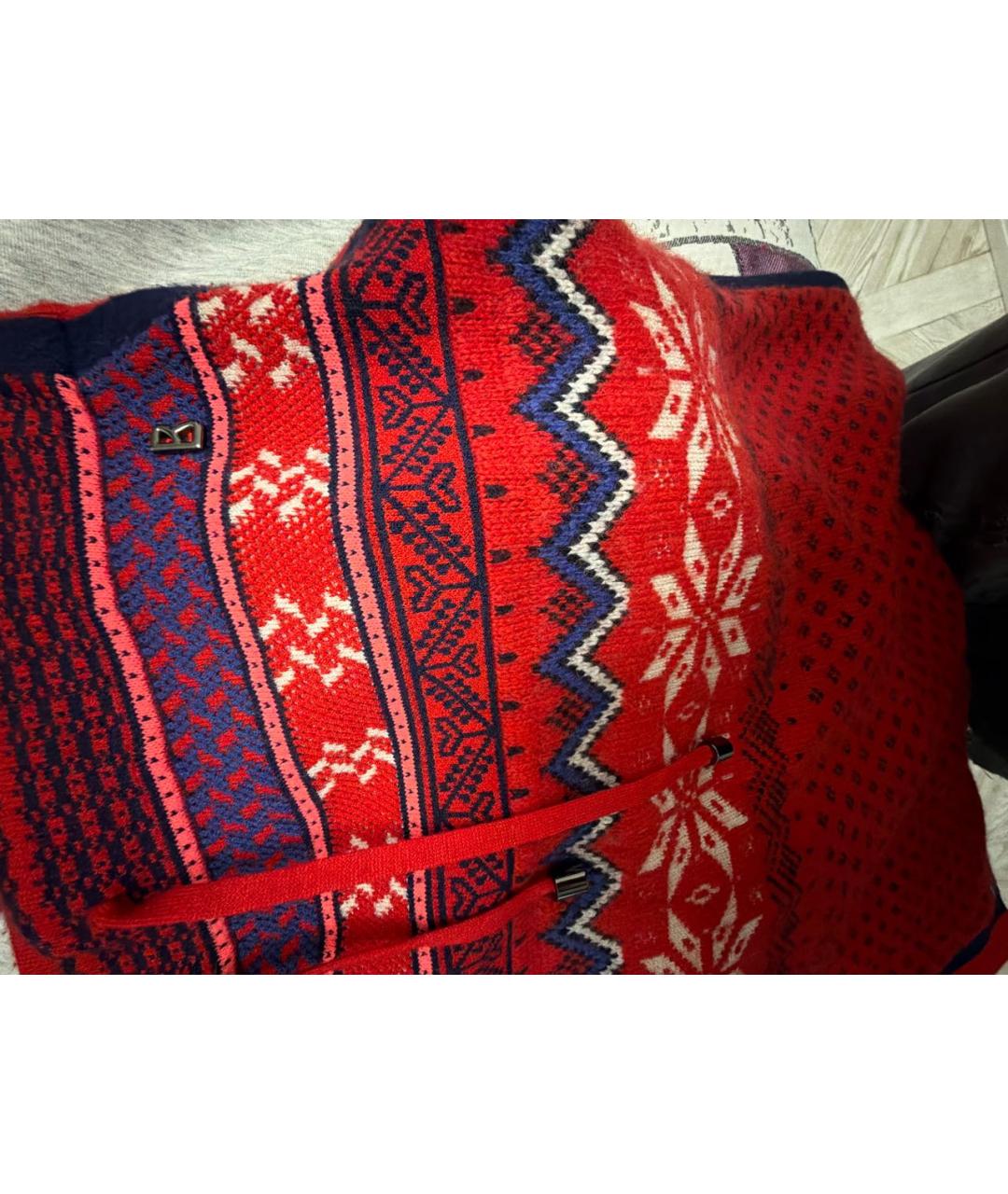 BOGNER Красная вискозная юбка миди, фото 4